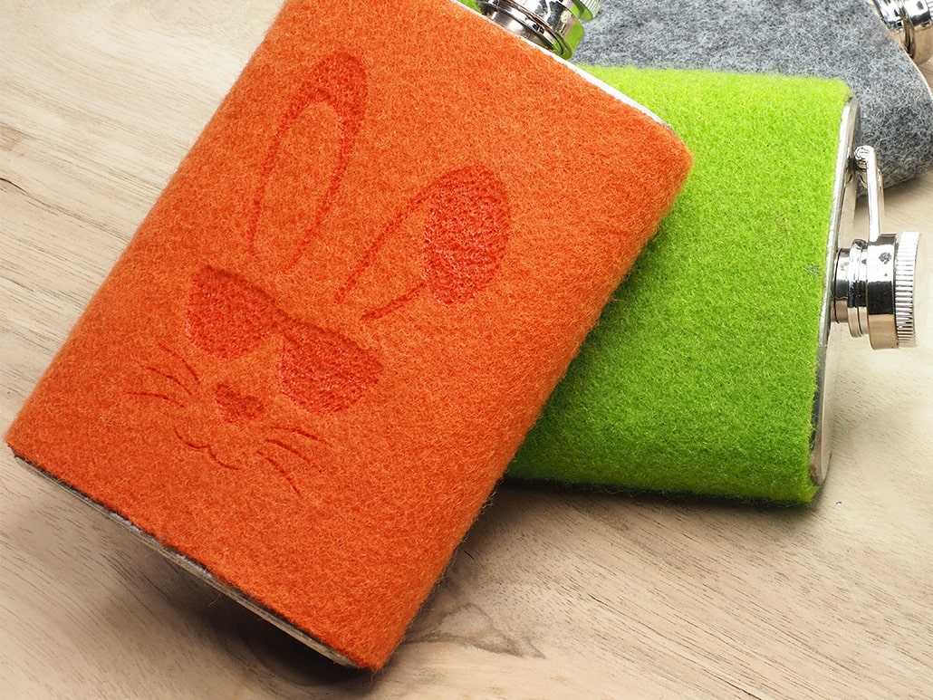 Engraving on felt